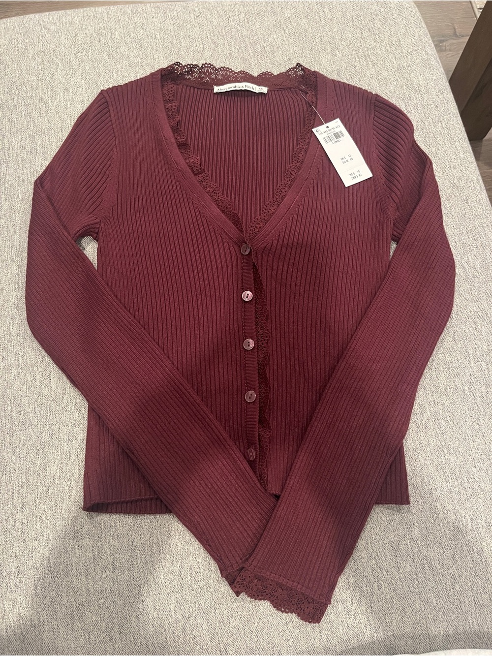 Abercrombie & Fitch | Lace-Trim Cardigan - Picture 6 of 7